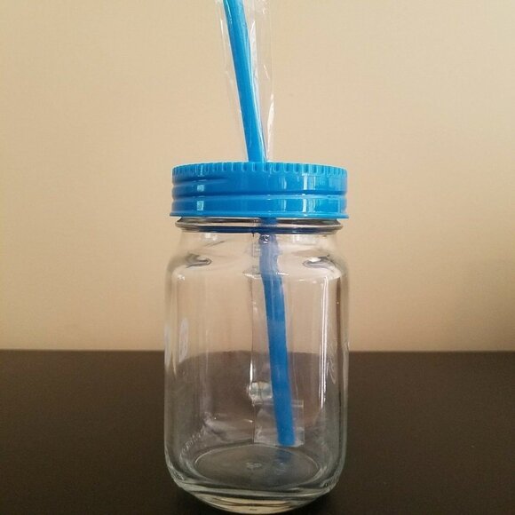 Glass Mason Jars Mug Pig Logo Set of 2 - Picture 3 of 12